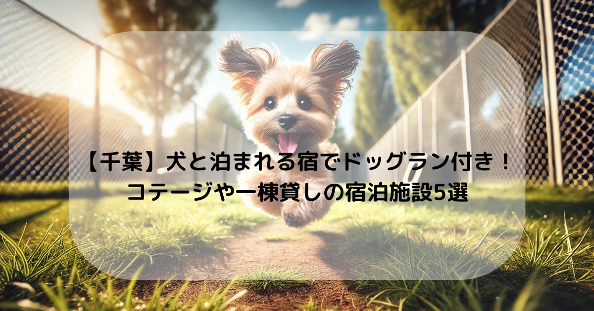 千葉　犬と泊まれる宿でドッグラン付き！コテージや一棟貸しの宿泊施設５選